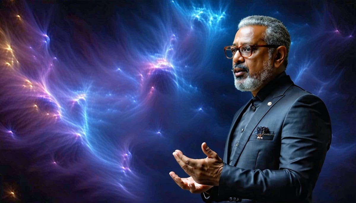 Royal Anwar speaking at a SuperTranscendence seminar